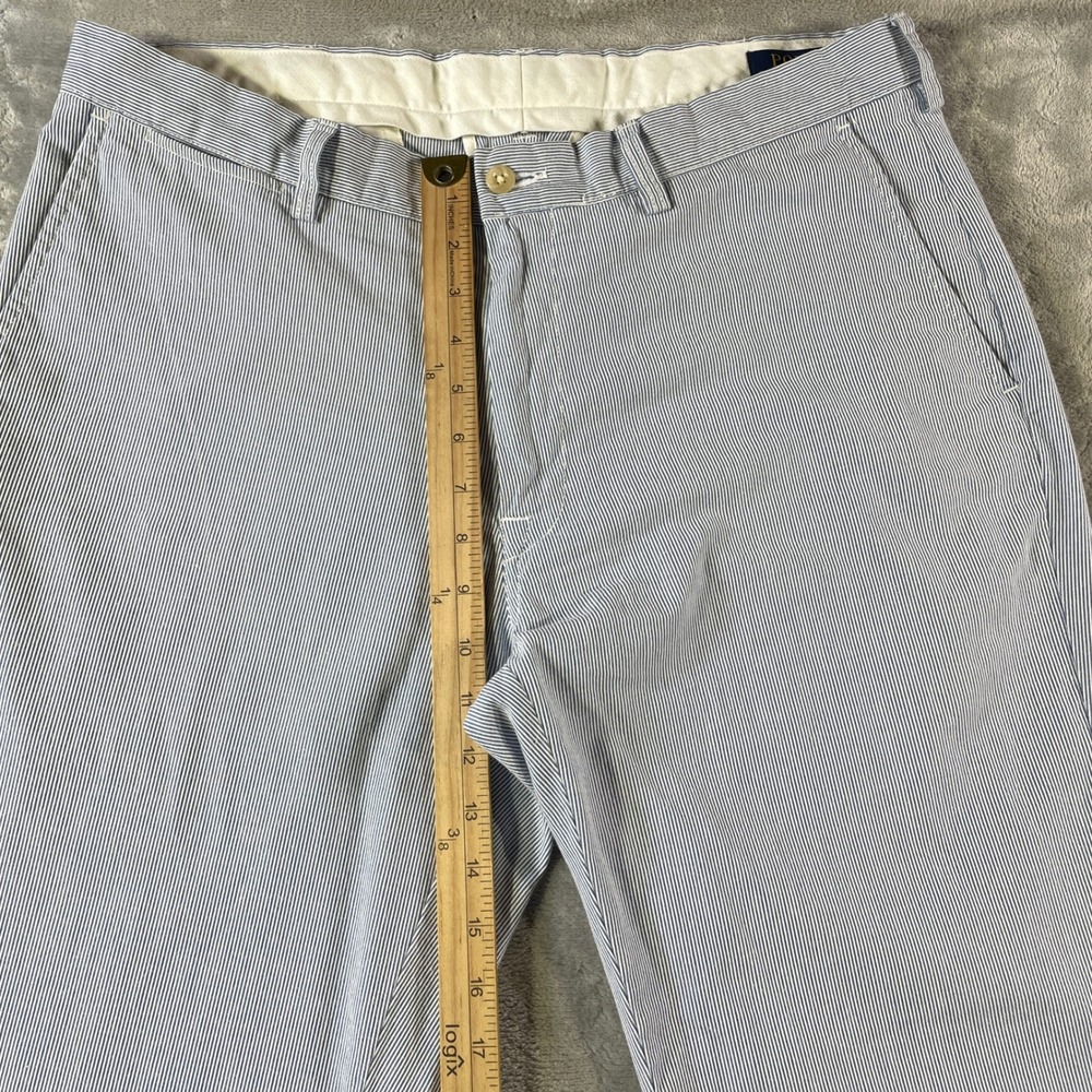 Polo Ralph Lauren Seersucker Chino Pants Men 38x30 Striped Beach Resort Vacation - Picture 5 of 10